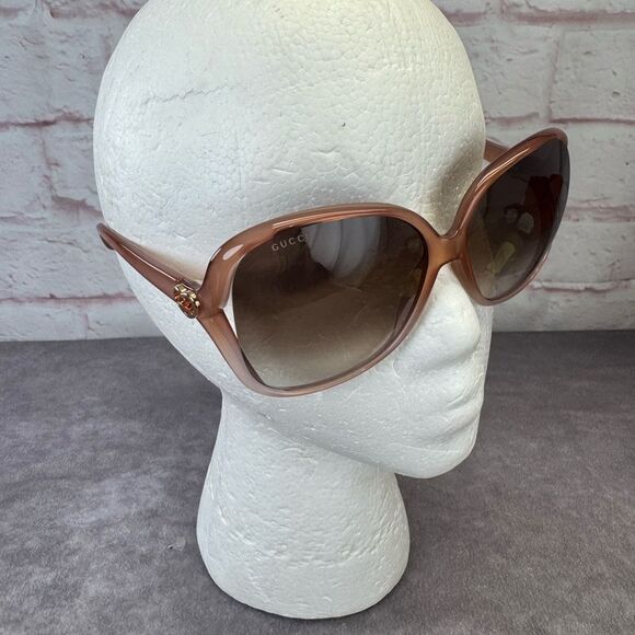 Gucci Oversized Butterfly Women's Pink Sunglasses GG0506s - Picture 1 of 12